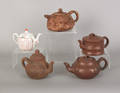 Four Chinese pottery teapots