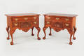 Pair of Chippendale style mahogany lowboys by Guild Woodcrafters of Virginia
