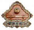 French Champleve Standish or Desk Set w Inkwell
