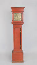 Pine tall case clock