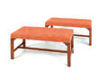 Pair of Kittinger Chippendale style mahogany benches