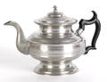 Meriden Connecticut pewter teapot ca 1820