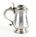 Philadelphia pewter tankard attributed to William Will ca 1775