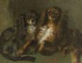 Continental School 19th Century King Charles Spaniels