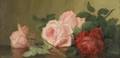 George W Seavey American 18411916 Still Life with Red and Pink Roses