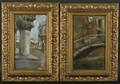 Alexandro Zezzos Italian 1848191314 Lot of Two Venetian Views Piazza and Lamp Over the Bridge