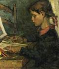 Gustave Camus Belgian 19141984 Portrait of a Little Girl