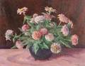 Ruth Linnell Berry American b 1909 Still Life with Pink Zinnias