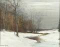 William Merritt Post American 18561935 Winter Landscape