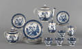 Booths Old Blue Willow  porcelain tea service