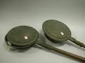 Two Brass Bedwarmers with Turned Wood Handles