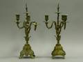 Pair of RococoStyle Gilt Bronze ThreeLight Candelabra
