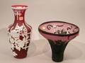Two Modern Cameo Glass Vases