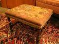 Irving  CassonA H Davenport William and Mary Style Silk Floral Embroidery Upholstered Walnut Stool