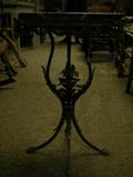 Art Deco Black Marbletop Gilt Iron Stand