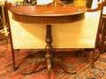 Carved Mahogany Demilune Side Table