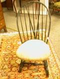 Black Painted Windsor Braced Bowback Side Chair