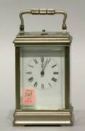 Silvered Brass Repeating Carriage Clock