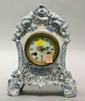 Delft Porcelain Cased Mantel Clock