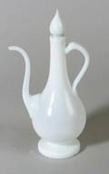 Opalescent Blown Glass Whale Oil Lamp Filler with Stopper