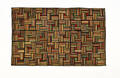 Geometric hooked rug
