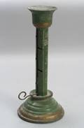 Green Painted Adjustable Tin Candlestick