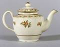 Polychrome Enamel Pearlware Teapot