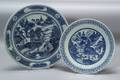 Two Large Round Nanking Chinese Export Porcelain Plates