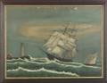 American School 19th Century Portrait of a Ship and Pilot Boat