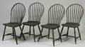 Set of Four Painted Bowback Windsor Side Chairs