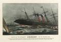 Currier  Ives publishers American 18571907 Sinking of the Steamship OREGON of the Cunard Line