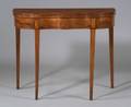 Federal Mahogany and Mahogany Veneer Serpentine Card Table
