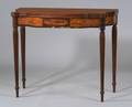 Federal Mahogany and Mahogany Veneer Inlaid Card Table