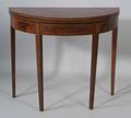 Federal Mahogany Inlaid DemiLune Card Table