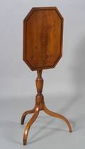 Federal Cherry Inlaid Tilttop Candlestand