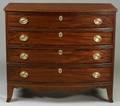 Federal Mahogany Veneer Bowfront Chest of Drawers