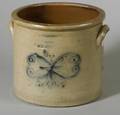Rare Cobalt Decorated Salt Glazed Stoneware Crock
