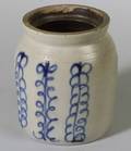 Cobalt Decorated Salt Glazed Stoneware Jar