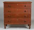 Red GrainPainted Chest of Drawers