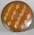 Yellow Slip Decorated Redware Plate