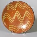 Yellow Slip Decorated Redware Plate