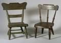 Two Painted Pine Childrens Chairs