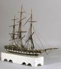 Carved and Painted Wooden Model Of the Ship United States
