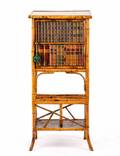 English Bamboo Cabinet with Faux Books 19th C