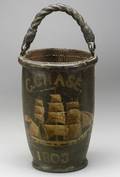 Painted Leather Fire Bucket