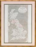 Engraved map of Great Britain by E Turrell