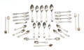 Group of coin and sterling silver flatware