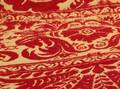 Red and White Jacquard Woven Coverlet