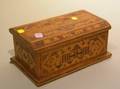 Tramp Art Matchstick Marquetry Jewelry Box