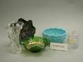 Eighteen Pieces of Assorted Colored and Colorless Pressed Glass